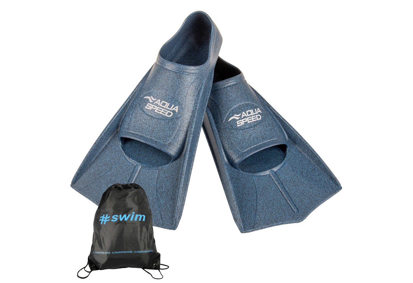 Aqua Speed Flosse Kurze Schwimmflossen aus Silikon für strukturiertes Schwimmtraining (Fokussiertes Schwimmtraining mit Trainingshilfe 37/38), Silikonmodell für ruhige Bewegungsabläufe und stabile Technik Bild 2