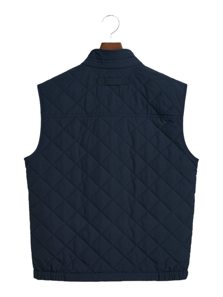 Gant Outdoorjacke blau,Casual,Polyester,Strukturiert,Stehkragen,Ärmellos,Regular Fit