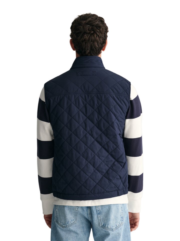 Gant Outdoorjacke blau,Casual,Polyester,Strukturiert,Stehkragen,Ärmellos,Regular Fit Bild 2