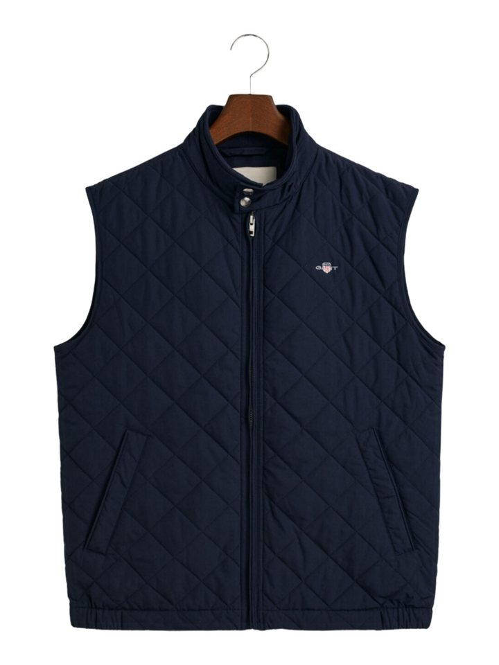 Gant Outdoorjacke blau,Casual,Polyester,Strukturiert,Stehkragen,Ärmellos,Regular Fit Bild 5