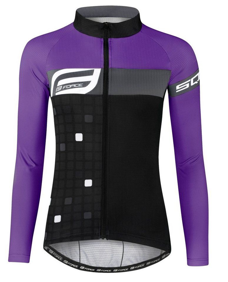 FORCE Radtrikot Jersey Force SQUARE Lady lila schwarz %%%