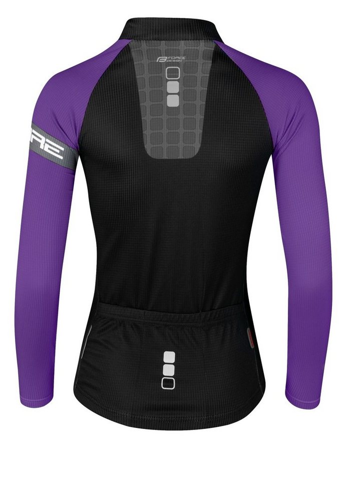 FORCE Radtrikot Jersey Force SQUARE Lady lila schwarz %%% Bild 2