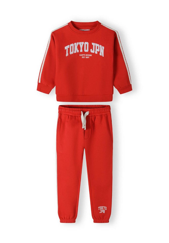 MINOTI Trainingsanzug Zweiteiliges Set mit Sweatshirt und Sweathose mit Print (2y-14y), mit Stickerei