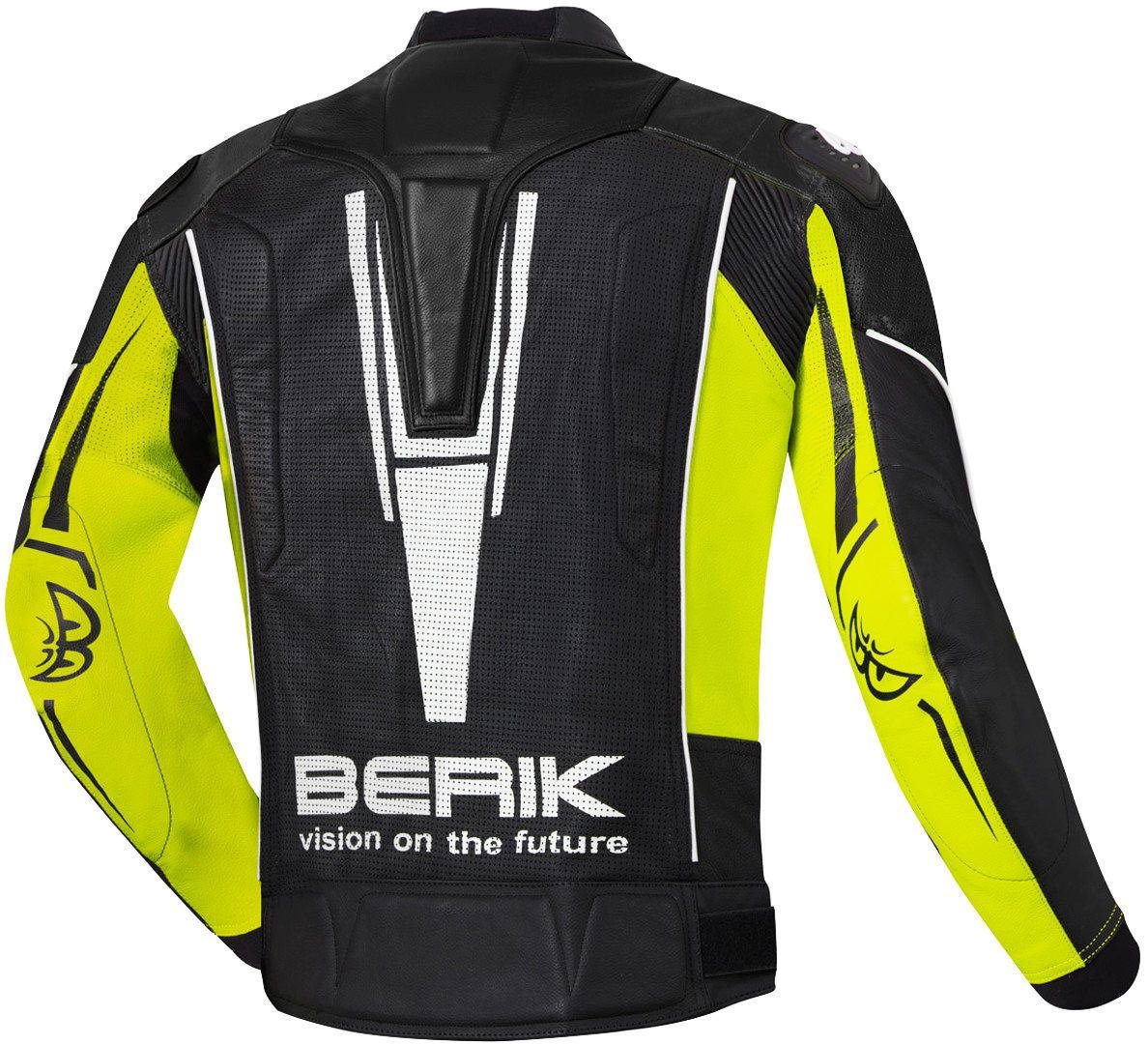 Berik Motorradjacke Street Motorrad Lederjacke Atmungsaktiv protektoren Bild 2