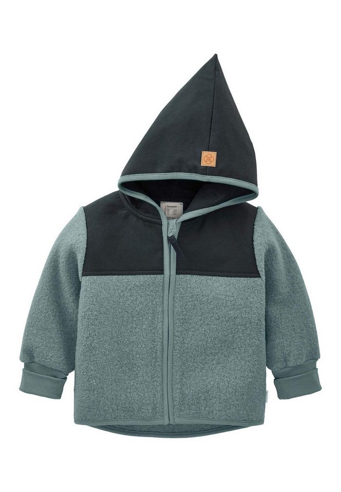 Hessnatur Walkjacke aus Bio-Merinowolle mit Softshell (1-St) aus Bio-Merinowolle mit Softshell