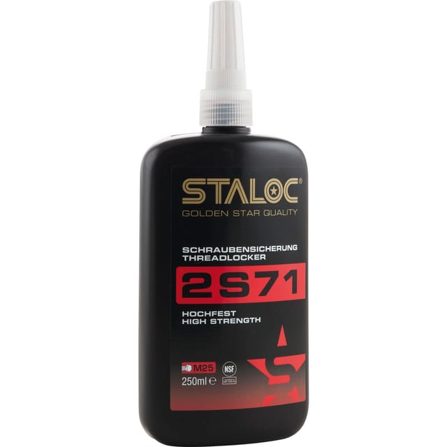 2s71 Schraubensicherung Hochfest Rot - Ideal Für Verbindungen Die Nicht Gelöst Werden Sollen, Bis M20, 50ml - Staloc