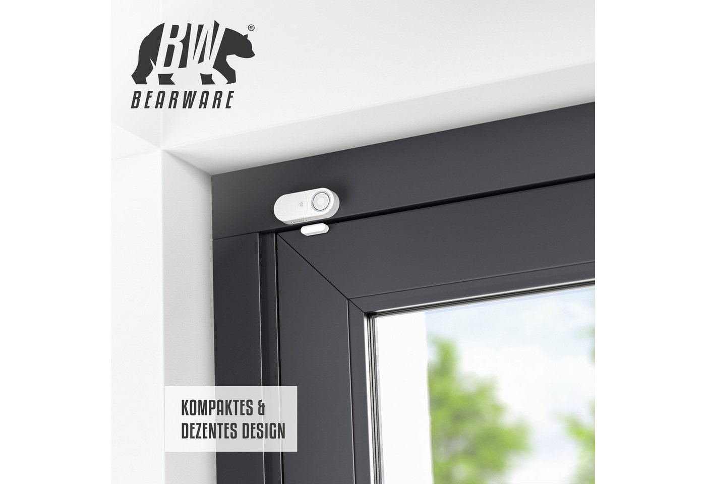 Bearware 3x Fensteralarm 120 dB, Tür- & Fenster-Sensor, Einbruchschutz, Alarmanlage, mit Batterien Bild 2