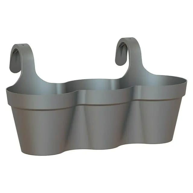 Blumentopf Artevasi 639343 Anthrazit Dunkelgrau Kunststoff Rund 30,5 X 54 X 28 Cm