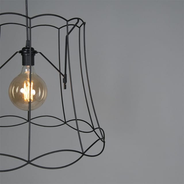 Retro Hängelampe Schwarz 50 Cm - Granny Frame