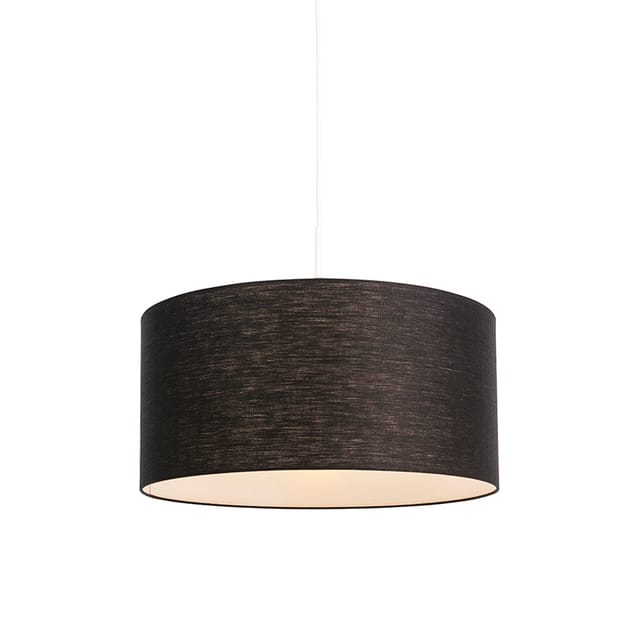 Moderne Hängelampe Weiß Mit Schwarzem Schirm 50 Cm - Combi 1