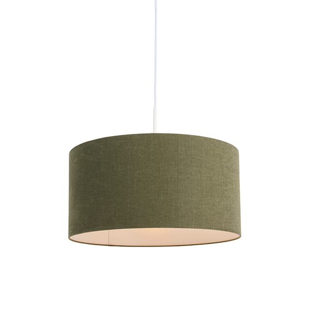 Hängelampe Weiß Mit Grünem Schirm 50 Cm - Combi 1