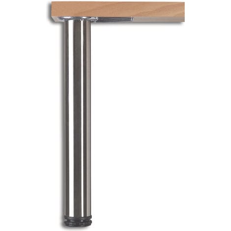 Camar - Tischfuß Zylindrisch Tischbein Ø 60mm Möbelbein L 690mm, Edelstahl