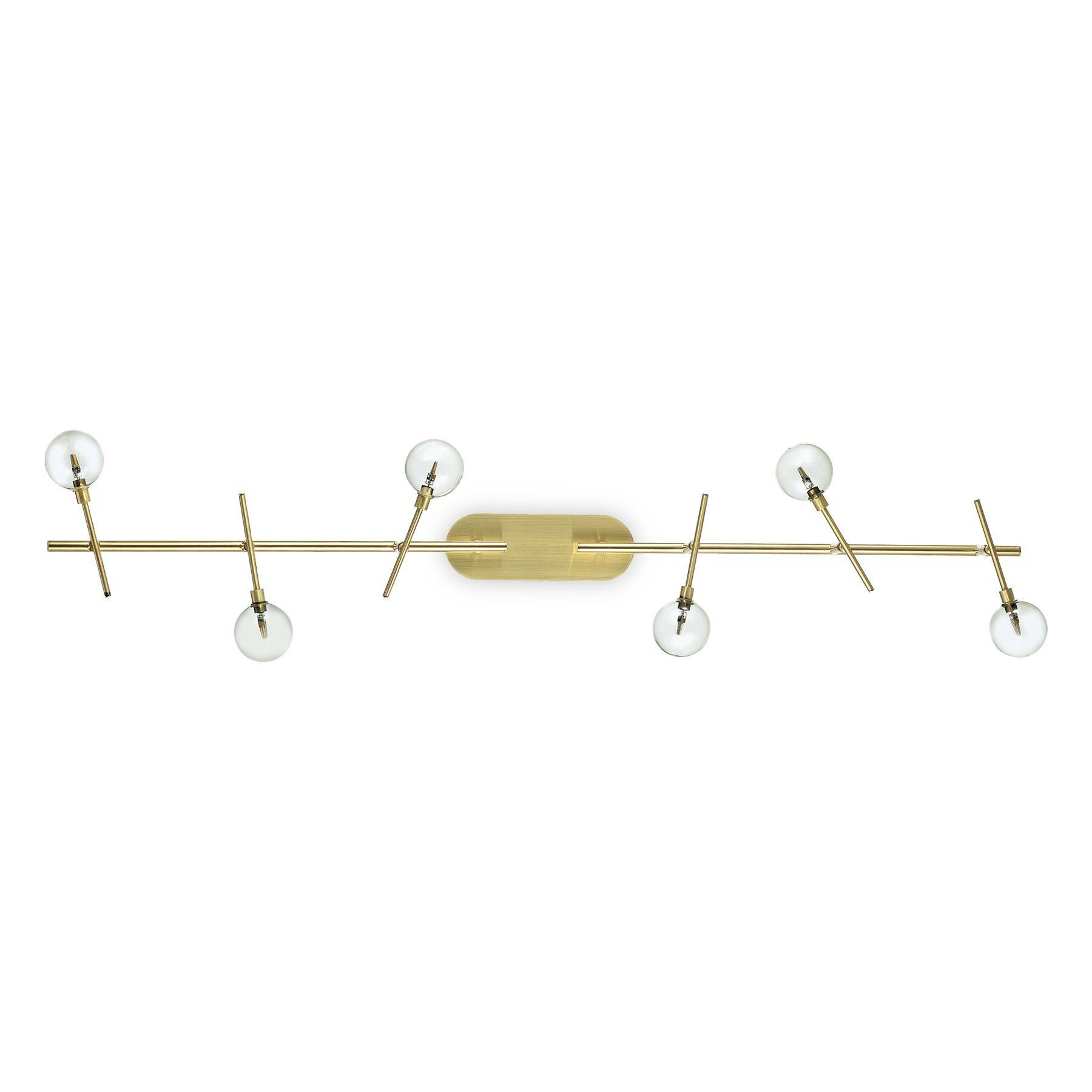 Maracas - 6 Licht Deckenleuchte Antik Messing - Ideal Lux