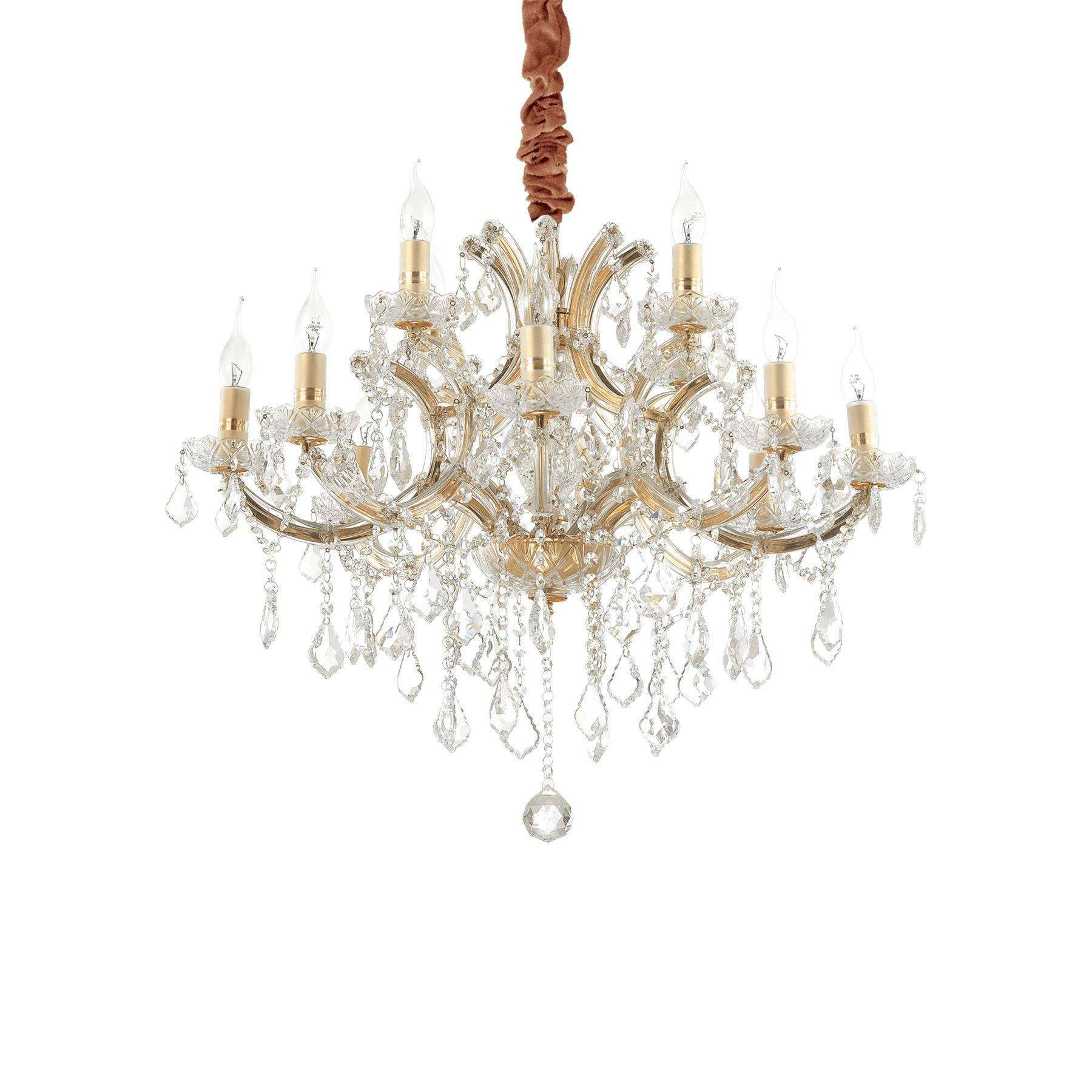 Ideal Lux Napoleon - 12 Licht Pendelleuchte Gold