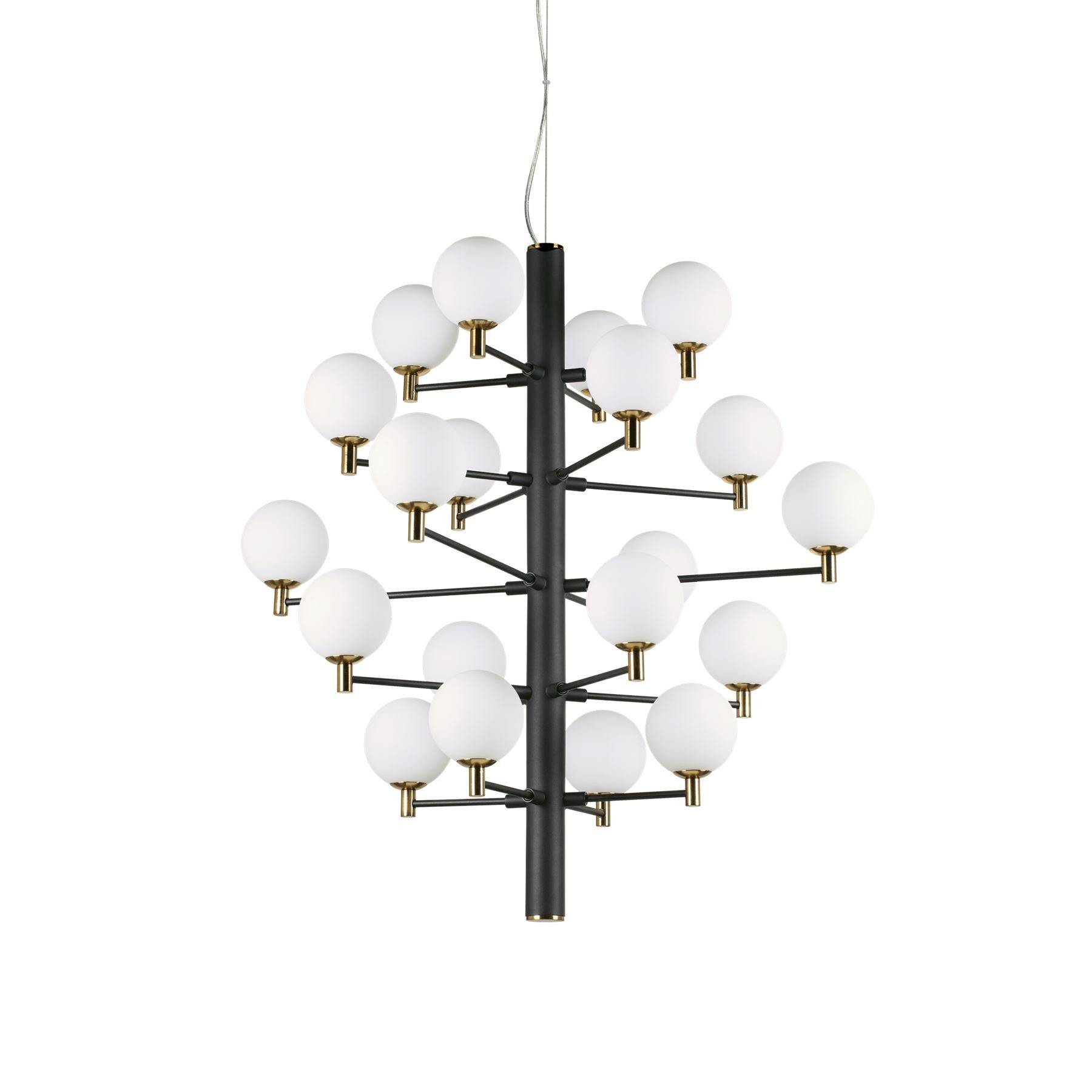 Ideal Lux Copernico - 20 Light Multi Arm Deckenpendelleuchte Schwarz, G9
