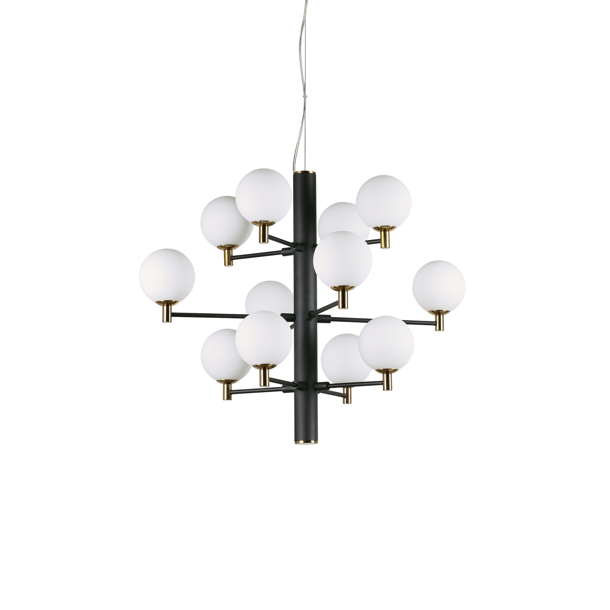 Copernico - 12 Light Multi Arm Deckenpendelleuchte Schwarz, G9 - Ideal Lux