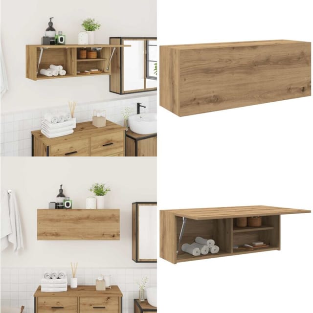 Bad-wandschrank Artisan-eiche 80x25x30 Cm Holzwerkstoff - Holzschrank - Wandregal