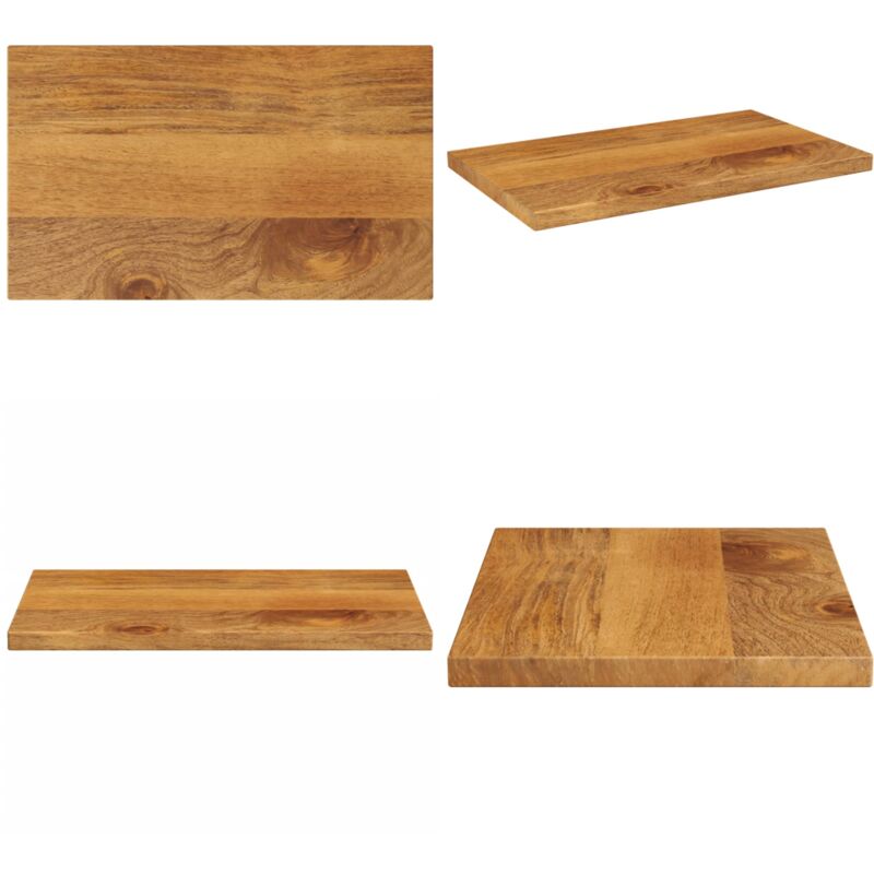 Tischplatte 50x40x2,5 Cm Rechteckig Massivholz Mango - Massivholz - Mango