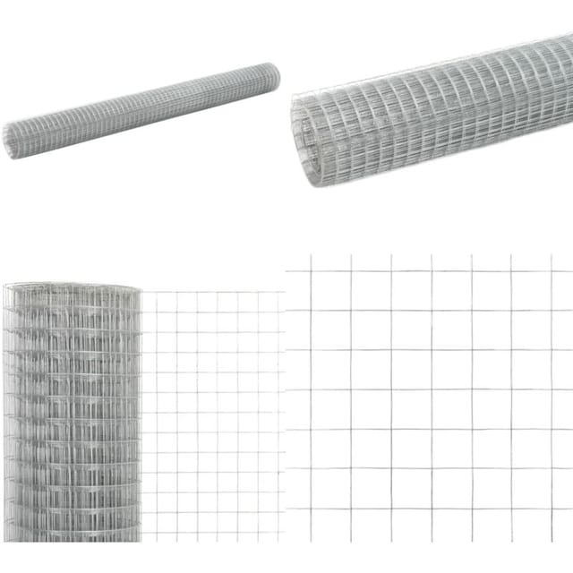 Drahtzaun Verzinkter Stahl 25x1,5 M Silbern - Drahtzaun - Zaun Für Hühner