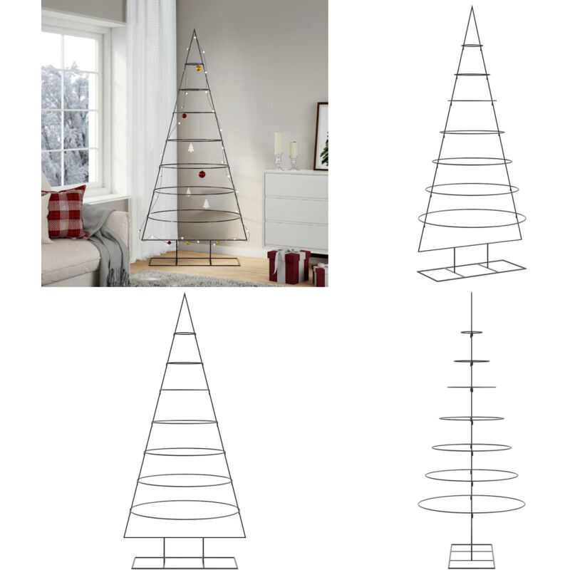 Metall-weihnachtsbaum Zum Dekorieren Schwarz 210 Cm - Weihnachtsbaum Dekoration - Led-weihnachtsbaum