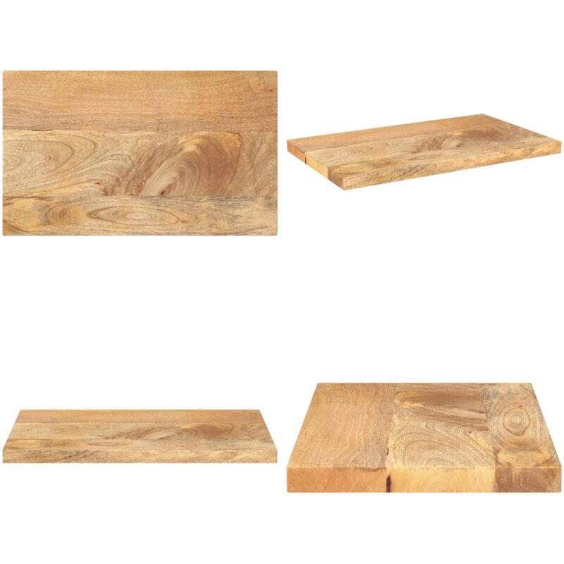 Tischplatte 50x20x2,5 Cm Rechteckig Massivholz Mango - Massivholz - Mango