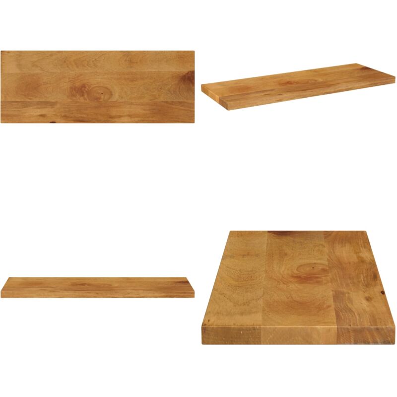 Tischplatte 80x30x3,8 Cm Rechteckig Massivholz Mango - Massivholz - Mango