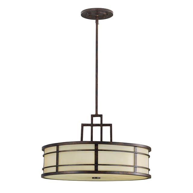 Fusion - 3 Lichtdeckenanhänger Bronze, E27 - Elstead