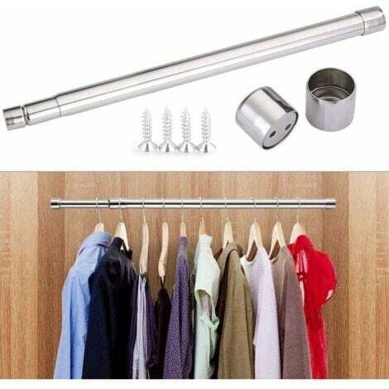 Ausziehbare Kleiderstange 57–100 Cm – Edelstahl – Rostbeständig – Einfache Montage – Maximale Belastung 60 Kg – Crezuo