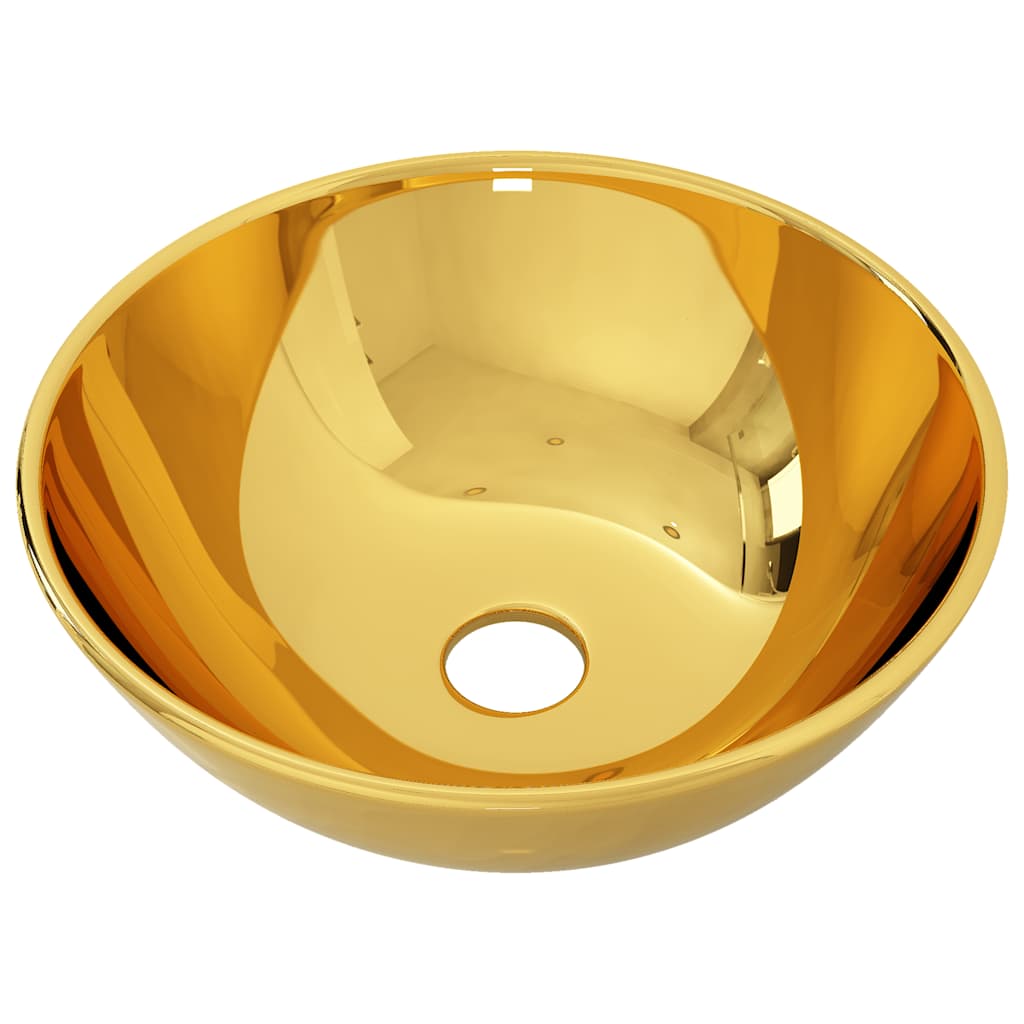 Waschbecken 28 X 10 Cm Keramik Golden - Vidaxl