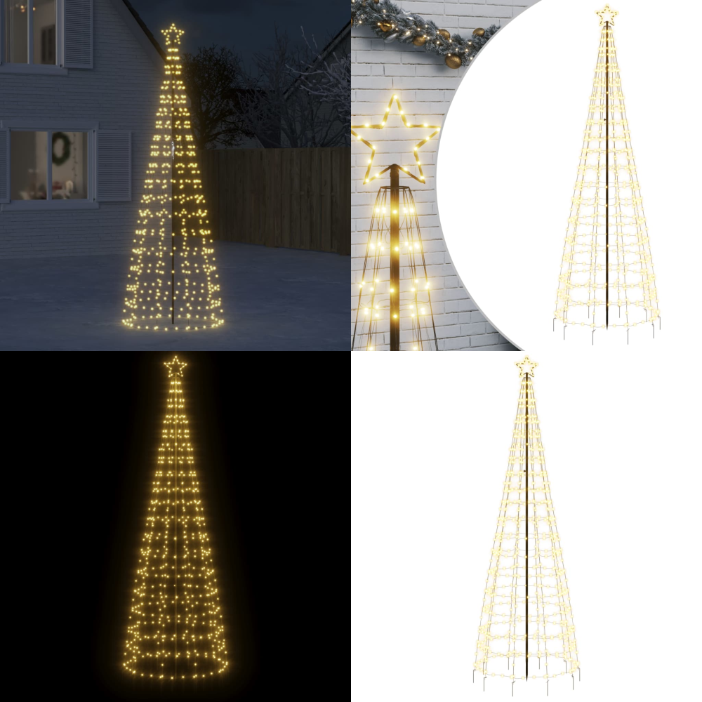 Led-weihnachtsbaum Mit Erdspießen 570 Leds Warmweiß 300 Cm - Weihnachtsbeleuchtung - Erdspieße