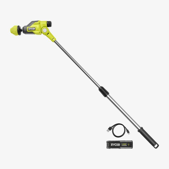 Ryobi Teleskop-reinigungsbürste 4v Usb Lithium - Batterie 2ah + Ladegerät - Rts4-120g