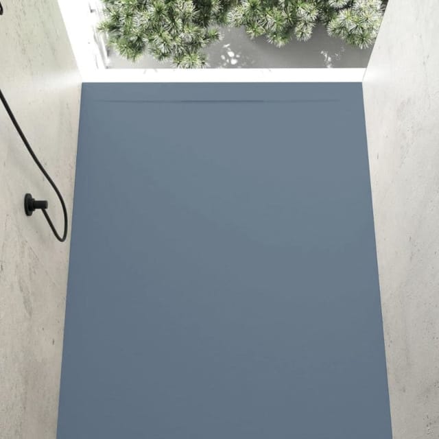 Mineralguss-duschwanne Extra Flach Cover Schieferoptik Anthrazit 70x190cm