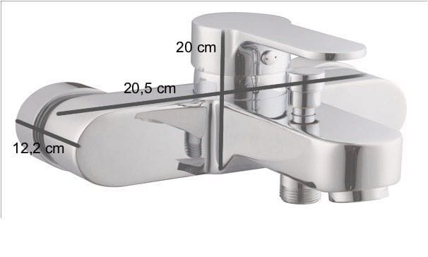 Primaster - Badewannenarmatur Paris Wannenarmatur Einhebelmischer Wasserhahn Bad