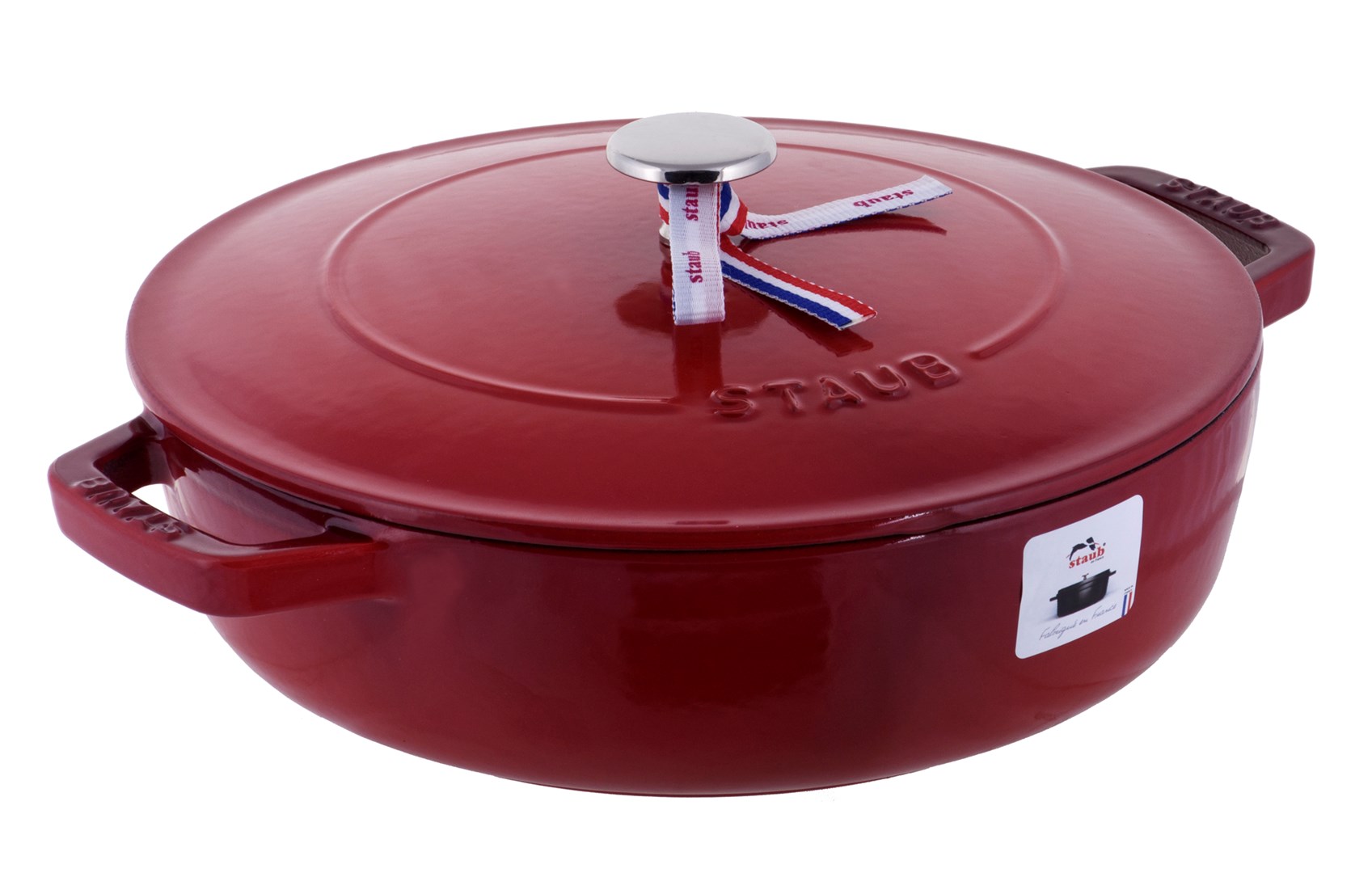 Staub Multifunktionsbräter Mit Chistera Deckel, 24 Cm Rund Gusseisen Kirsch-rot (40511-475-0)