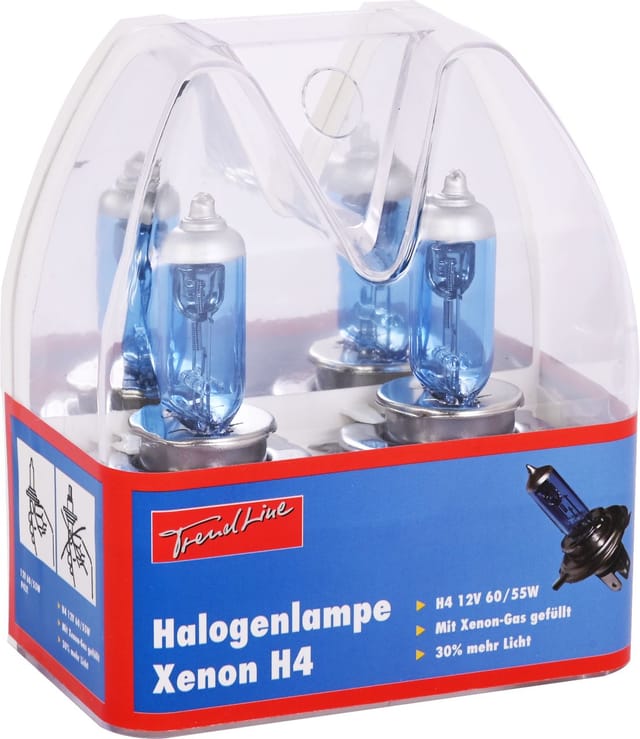 Trendline - Halogenlampe H4 12v 60/55w 2 Stück Scheinwerfer Scheinwerferlampe
