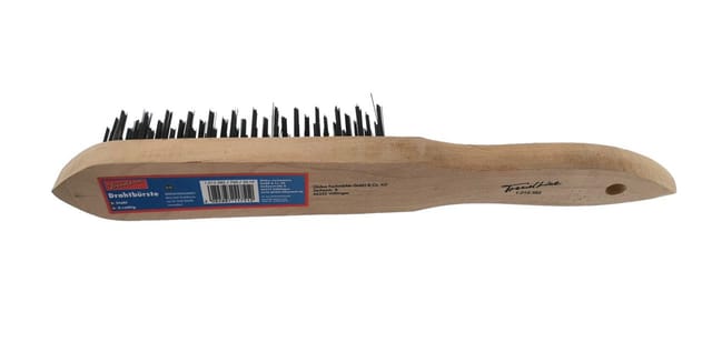 Drahtbürste Stahl 5-reihig Holzgriff Grillreiniger Stahlbürste - Trendline