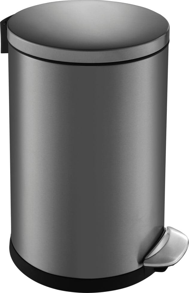 Trendline - Treteimer Luna 20 L Edelstahl Black, Antifingerprint, Mülleimer