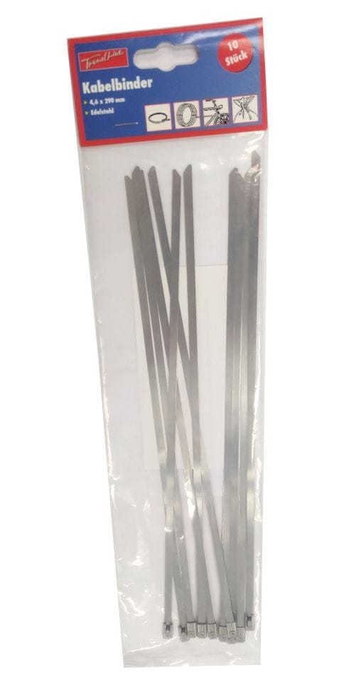 Trendline - Kabelbinder 4,6 X 290 Mm 10 Stück Edelstahl Metallkabelbinder