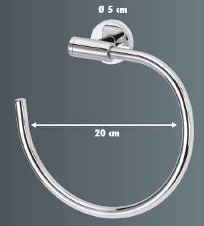 Primaster - Handtuchring Classic Round Handtuchalter Badetuchhalter Handtuchhaken