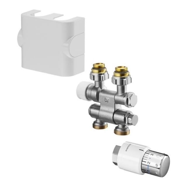 Oventrop Anschluss-set Für Badheizkörper Multiblock Tf/uni Sh, Schwenkbar, Verchromt
