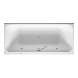 Duravit - Happy D.2 Whirlwanne, Einbauversion, 2 Rückenschrägen,