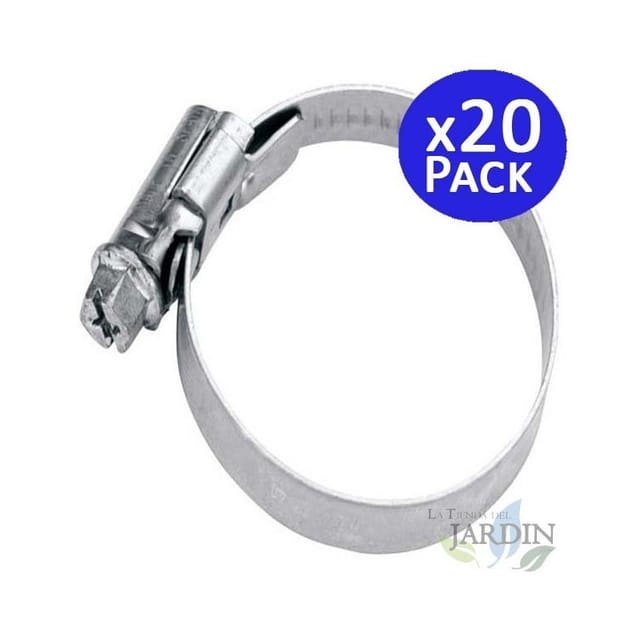 Suinga - 20 Stück Verstellbare Metallschellen Für Rohre Von 25 Bis 40 Mm, Ideal Für Sanitärinstallationen Und Bewässerungssysteme
