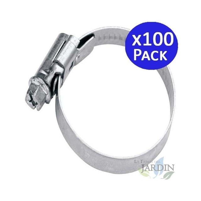 Suinga - 100 Stück Verstellbare Metallschellen Für Rohre Von 25 Bis 40 Mm, Ideal Für Sanitärinstallationen Und Bewässerungssysteme