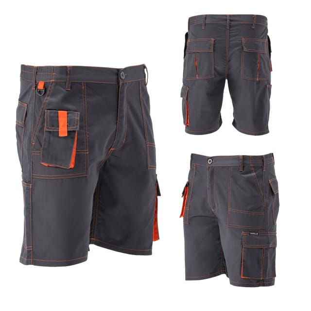 Arbeitshose / Shorts Doria Grau/orange Gr. Xxl
