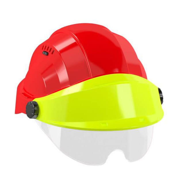 Helm 'orizon' Rot Visier Fluo Gelb Mit Brille Taliaplast 563767