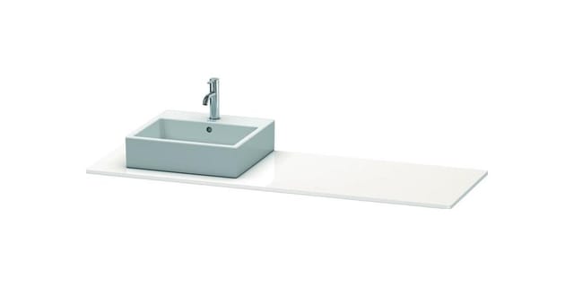 Duravit Xsquare Konsole 060h, 1600x 550 Mm, 1 Ausschnitt Links,