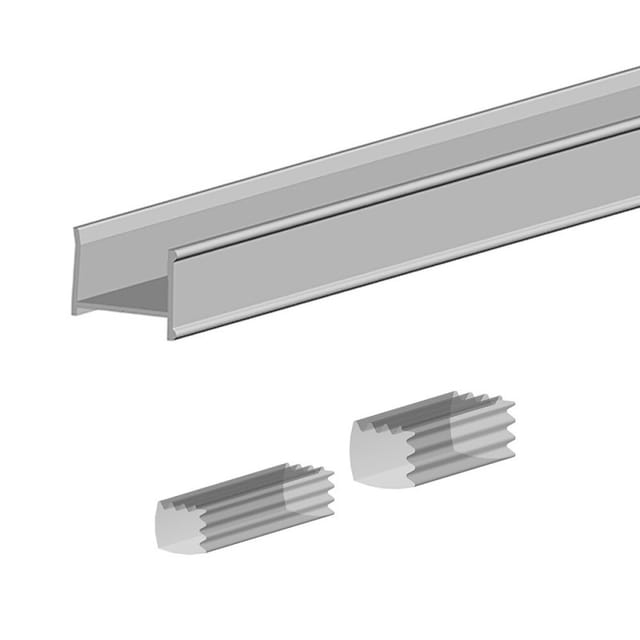Slid'up By Mantion - Slid'up 280 C-profil, 180 Cm, Für 18 Mm Türstärke, Silber