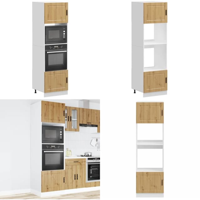 Herdumbauschränke 2 Stk. Porto Artisan-eiche Holzwerkstoff - Schrank Für Ofen - Holzwerkstoff