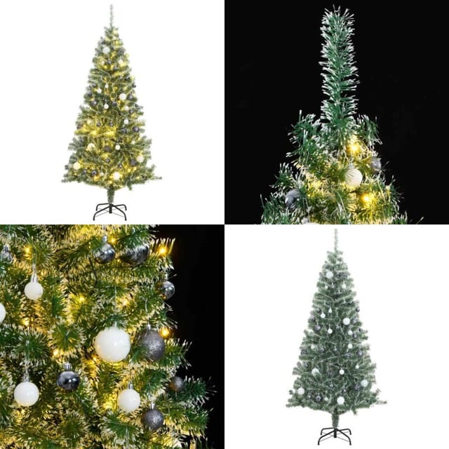 Künstlicher Weihnachtsbaum 300 Leds & Kugeln Beschneit 210 Cm - Led-beleuchtung - Kunstschnee