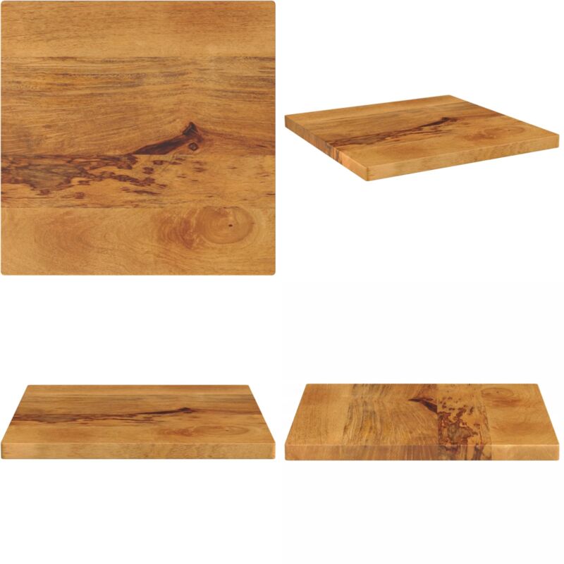 Tischplatte 40x40x2,5 Cm Quadratisch Massivholz Mango - Massivholz - Mangoholz